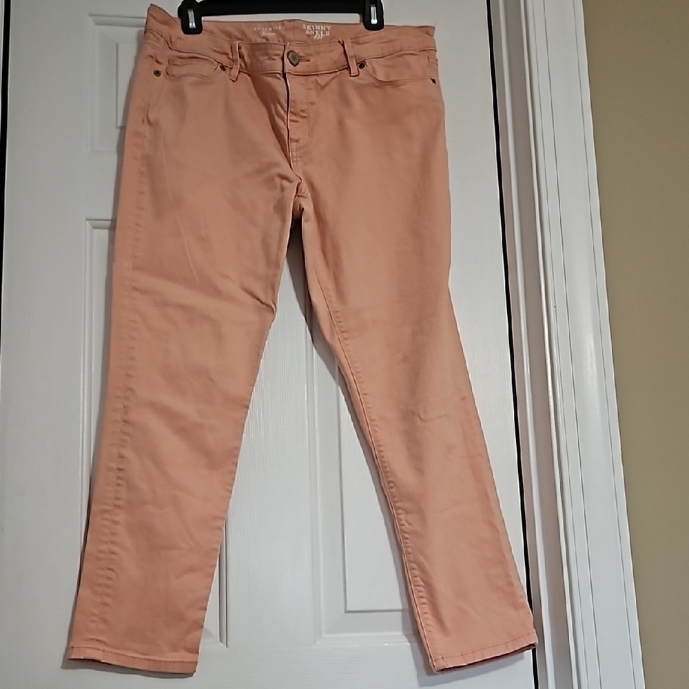 Muted Peach Straight Leg Jeans